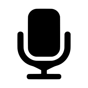 Microphone Icon - Simple Vector Illustration