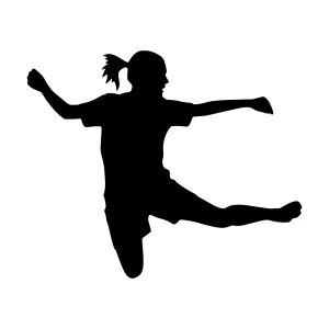 Silhouette Soccer Player Jumping