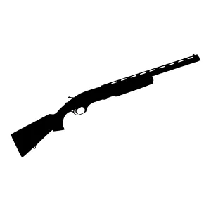 Silhouette Shotgun Vector Illustration
