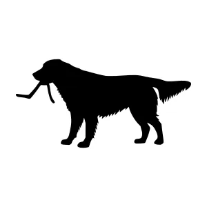 Black Dog Silhouette Vector Illustration