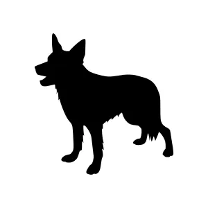 Black Dog Silhouette Vector