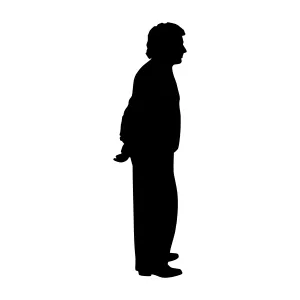 Silhouette Man Profile Side View