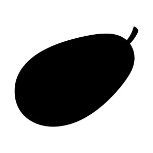 Black Silhouette Fruit Icon - Vector Illustration