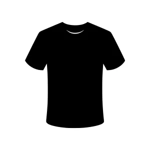 Black T-Shirt Icon - Simple Graphic Tee Vector