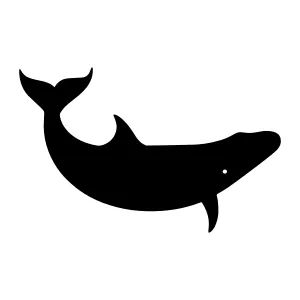 Silhouette Whale Vector Icon
