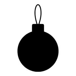 Black Christmas Ornament Silhouette