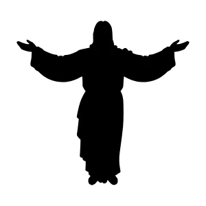 Silhouette Jesus Figure - Open Arms