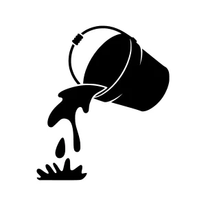 Black Paint Bucket Silhouette