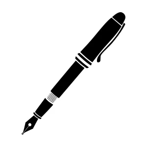 Black Pen Icon - Vector Illustration