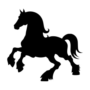 Black Horse Silhouette Vector Illustration