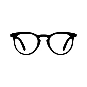Black Glasses Icon - Vector Illustration