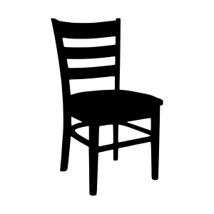 Simple Black Chair Silhouette Vector Icon