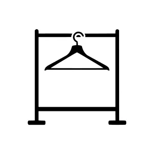 Hanger Rack Icon - Simple Line Art