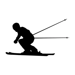 Silhouette Skiing - Winter Sports Icon