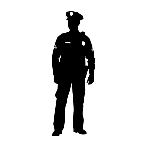 Police Officer Silhouette Vector