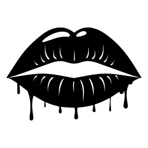 Black Lips Graphic - Dripping Lip Design