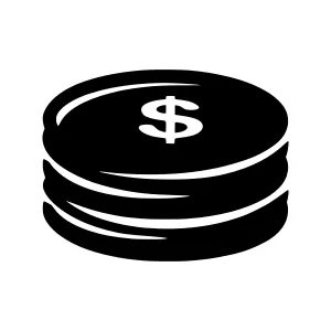 Stack of Coins Icon - Money Symbol