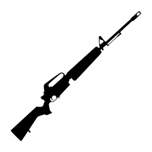 Silhouette Rifle Vector Illustration