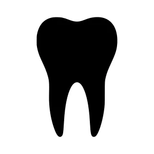 Tooth Icon - Simple Dental Silhouette
