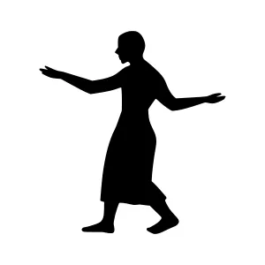 Silhouette Dancer - Black Figure Motion