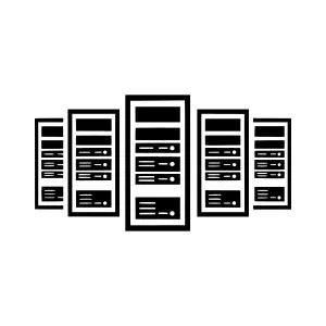 Server Rack Icon - Digital Technology Vector