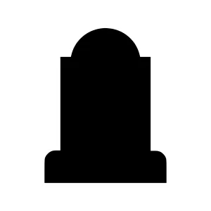 Gravestone Silhouette Icon
