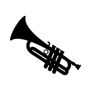 Black Trumpet Silhouette Icon