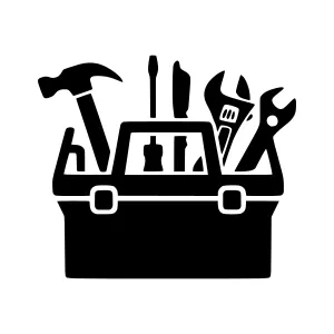 Toolbox Silhouette Icon - Workshop Design