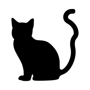 Black Cat Silhouette Vector Graphic