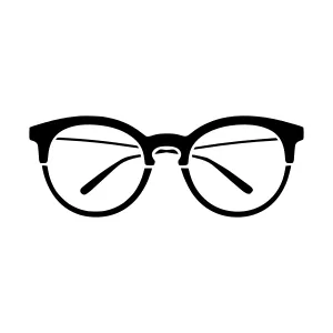 Black Glasses Silhouette Vector Icon