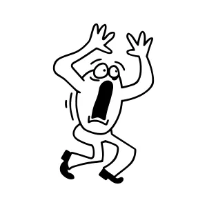 Cartoon Character - Excited Figure