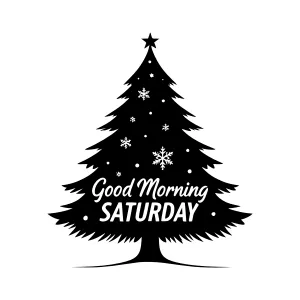 Christmas Tree Good Morning Saturday Illustration