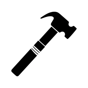 Black Hammer Icon - Simple Vector Illustration