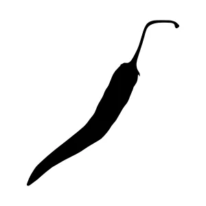 Black Chili Pepper Silhouette