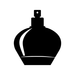 Perfume Bottle Icon - Black Silhouette