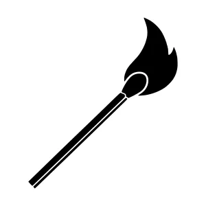 Match Icon - Black Silhouette