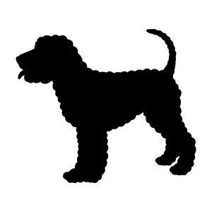 Black Dog Silhouette - Minimalist Pet Design