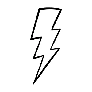 Hand-Drawn Lightning Bolt Icon