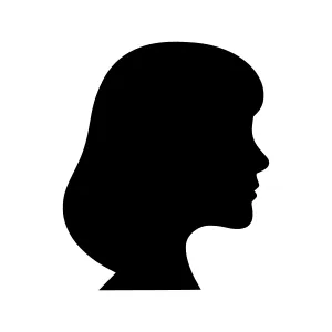 Silhouette Woman Profile - Minimalist Vector Illustration