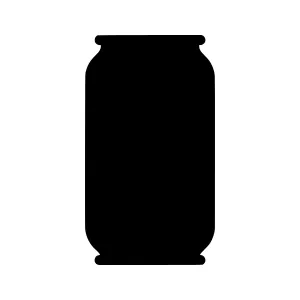 Soda Can Silhouette Vector Icon