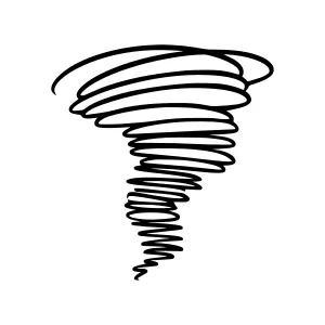 Black Tornado Wind Vector Illustration