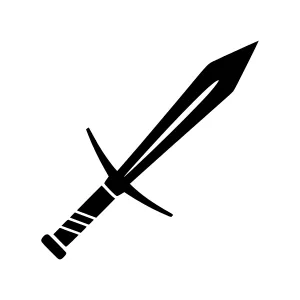 Black Sword Icon - Vector Illustration
