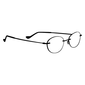 Black Round Glasses Vector Illustration