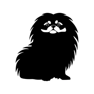 Tonsure Dog Silhouette Vector Illustration