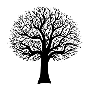 Black Tree Silhouette - Minimalist Design