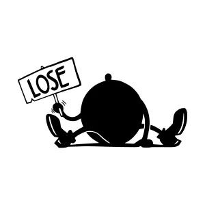 Lose Sign - Minimalist Vector Illustration