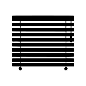 Modern Radiator Icon - Black Outline