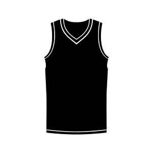 Black Tank Top Silhouette Vector Illustration
