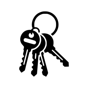 Black Keys Silhouette - Keyring Icon