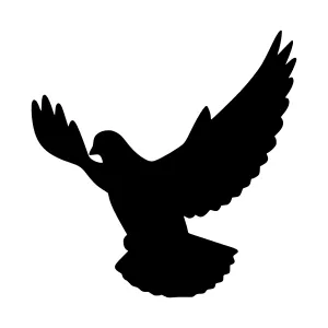 Silhouette Dove Flying - Peace Symbol